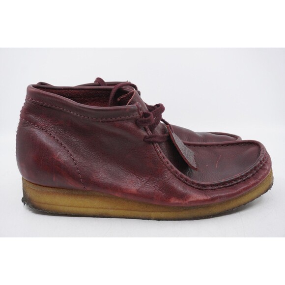 Clarks Originals Wallabee Shoes Mens Size 11.5 Red Leather Moccasin Crepe Sole main image 5